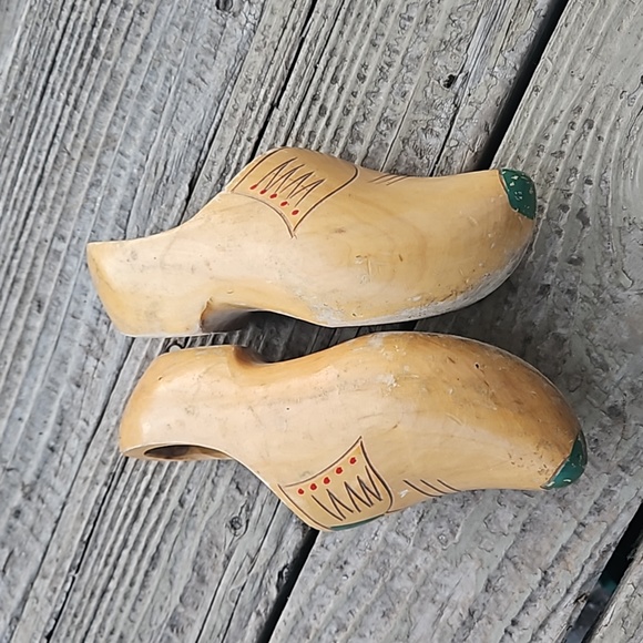 Vtg Wooden Shoes Clogs Tulip Festival Holland Dutch Netherlands - Picture 6 of 7